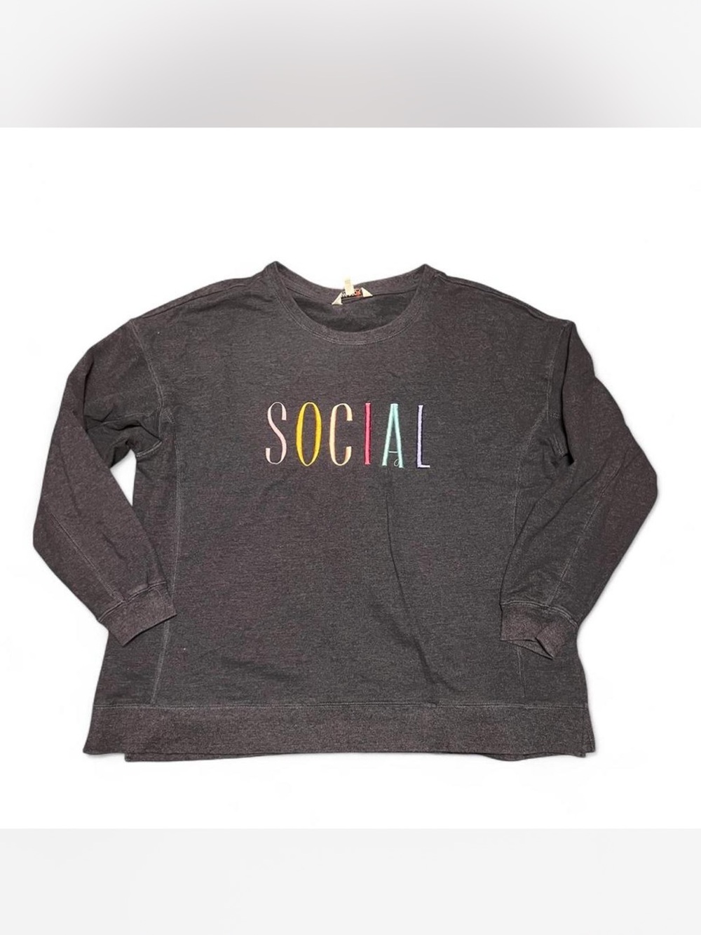 Wildfox Social Embrpidered Crewneck